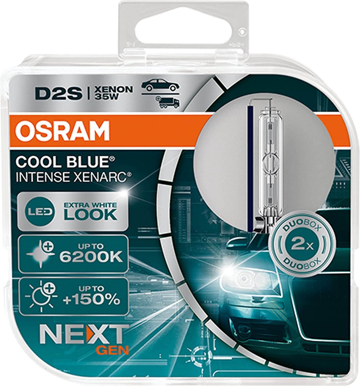 Osram D2S Cool Blue Intense Next Gen 66240CBN-HCB Duo Box Xenon Lampen