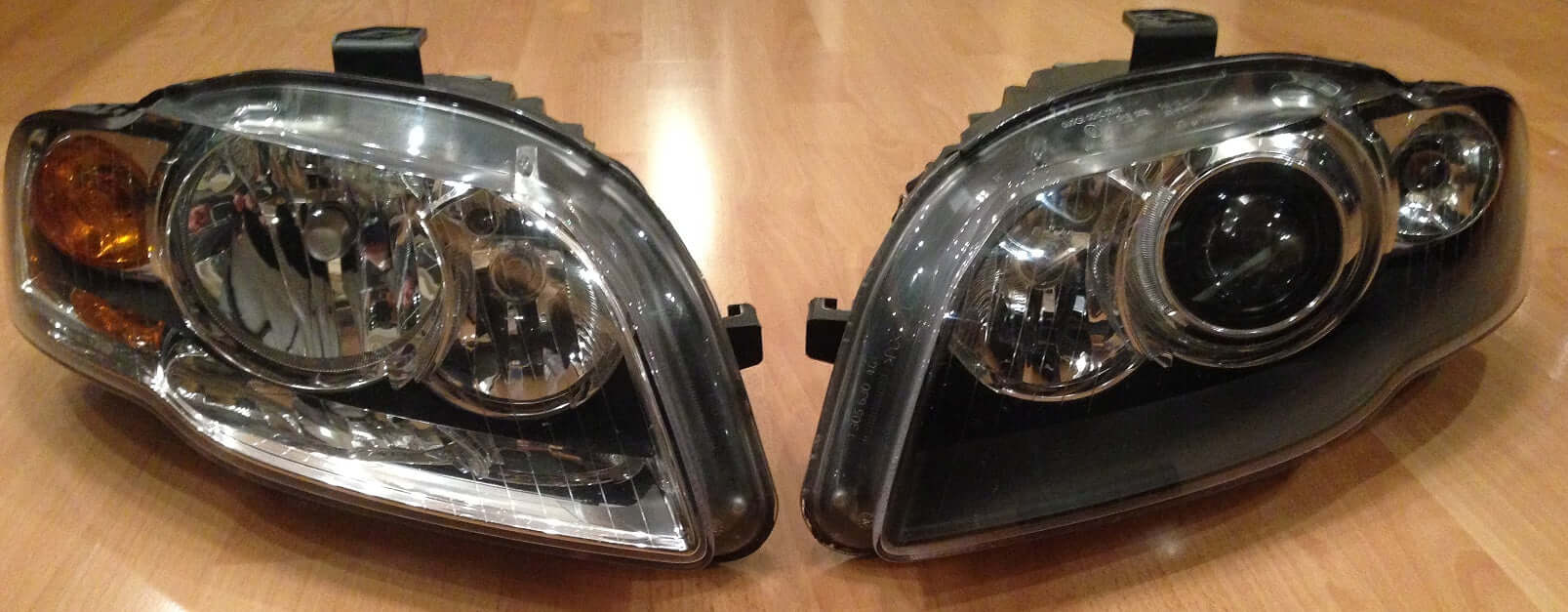 Audi A4 B7 HID bi-xenon headlight projector upgrade info tutorial