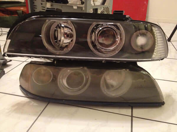 BMW 5 serie, e39 HID headlight projector repair replacement