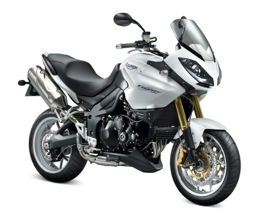 Triumph Tiger 1050 / SE 2007–2013, real motorcycle factory image angled towards the front on a white backdrop