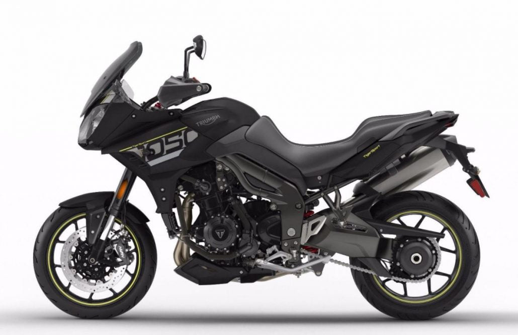Triumph Tiger 1050 Sport (2016–2020), correct updated model on a white studio background with front-side angle