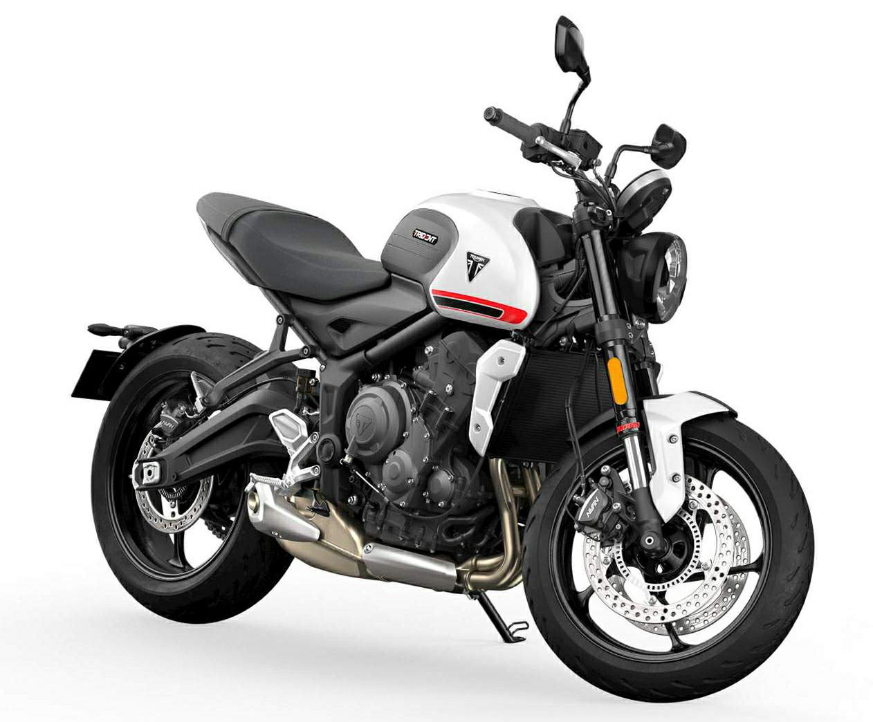 trident 660 2021 front genuine motorcycle studio press front diagonal on white backdrop