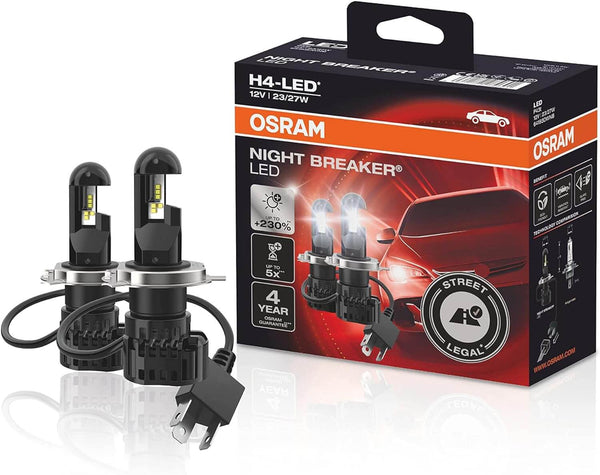 Osram NIGHT BREAKER® LED H4 LED conversion kit for halogen - Street legal - 64193DWNB-2HFB 2 pack