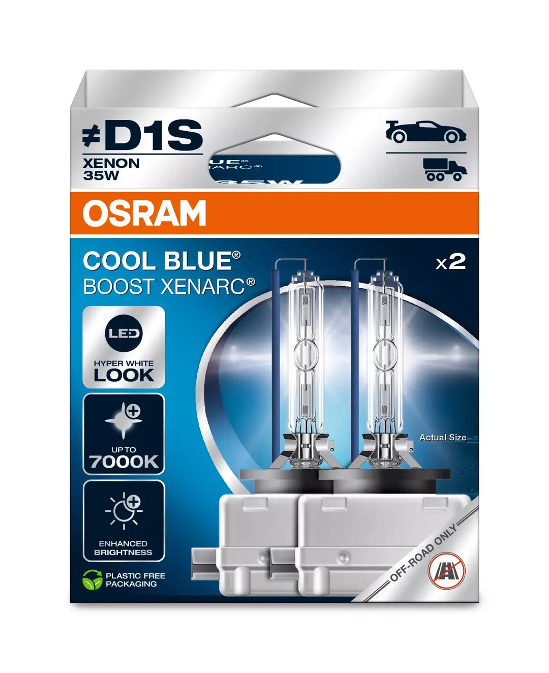 Osram D1S Cool Blue Boost 66140CBB-2HB Duo box HID xenon bulbs