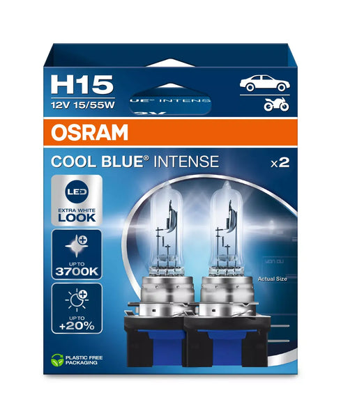 Osram Cool Blue Intense (NEXT GEN) H15 halogen bulbs | 64176CBN-2HB