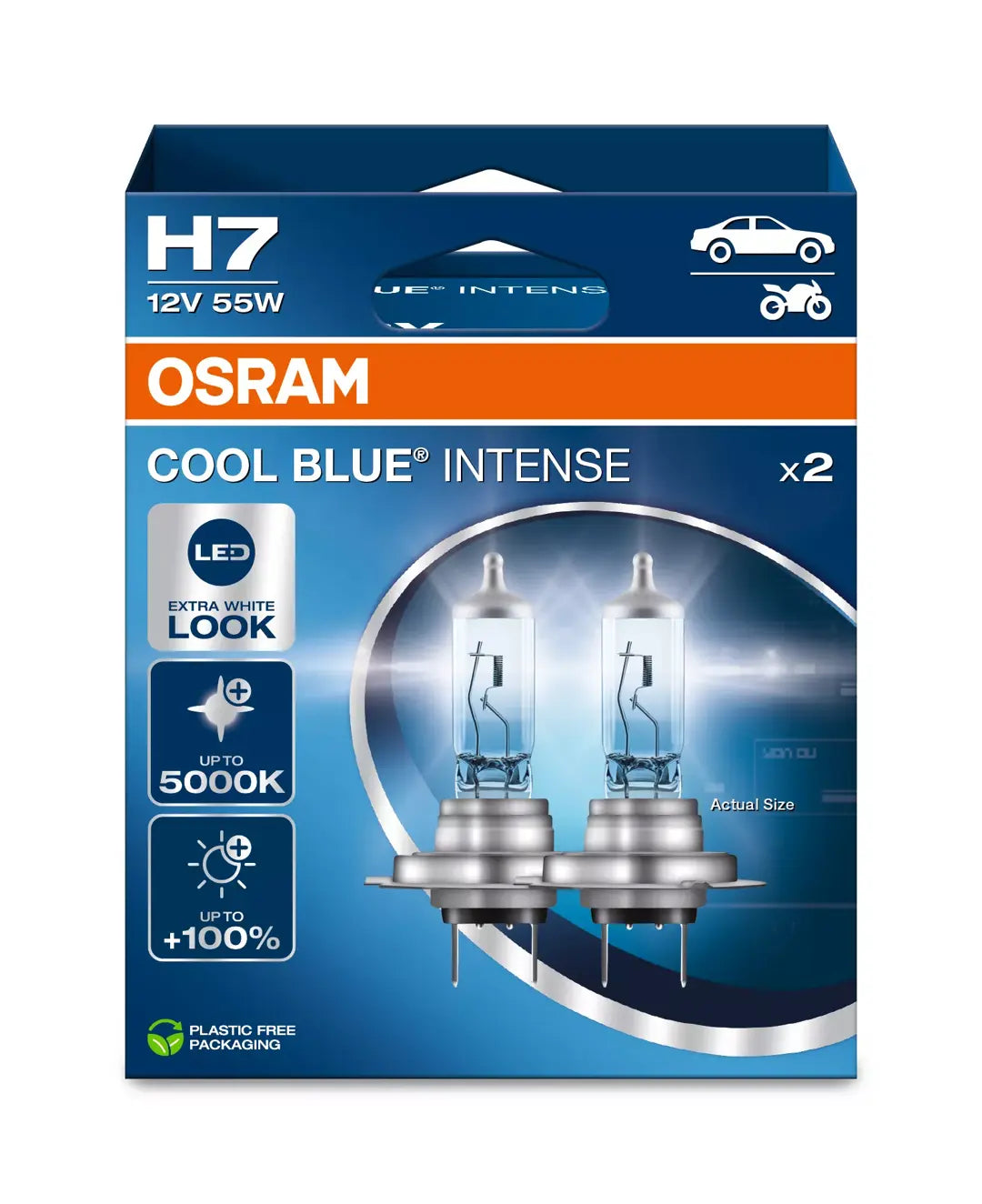 Osram Cool Blue Intense (NEXT GEN) H7 halogen bulbs | 64210CBN-2HB