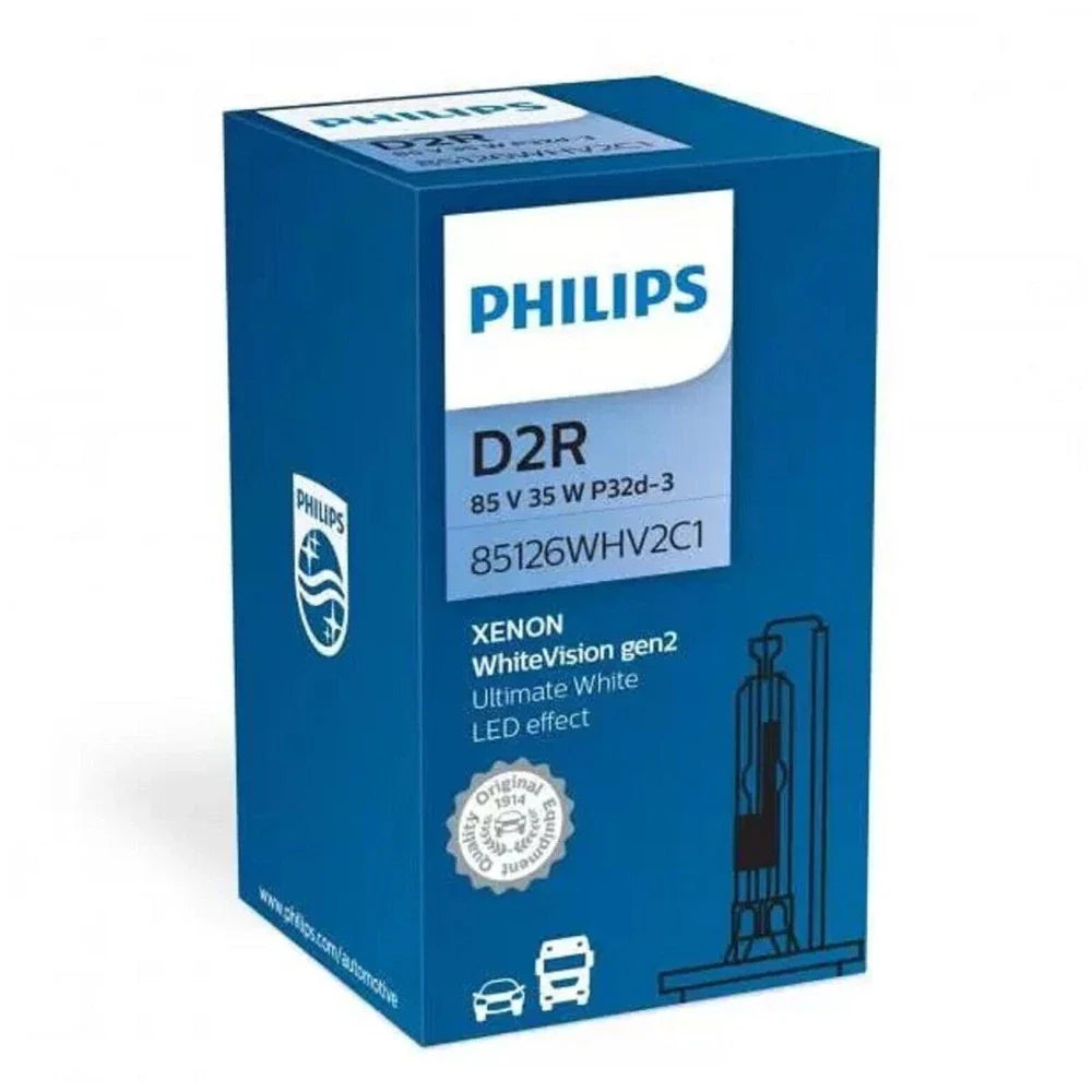 Philips WhiteVision Gen2 D2R Xenonlampe | helleres und weißeres Licht | 85126WHV2C1