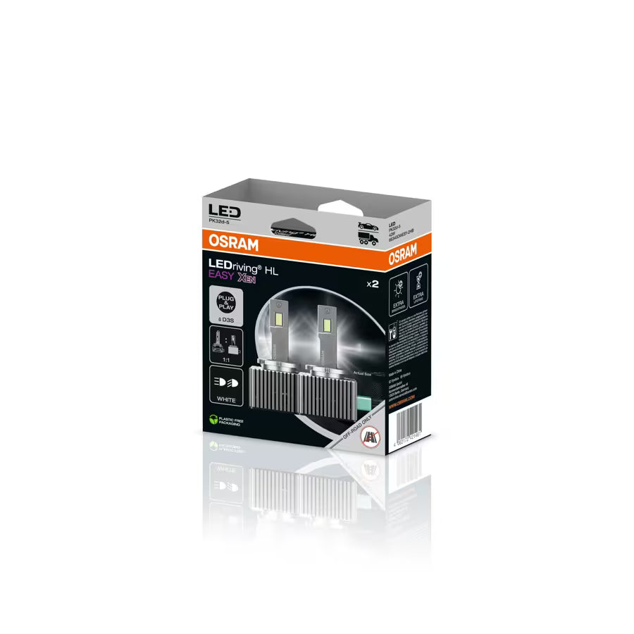 Osram LEDriving HL EASY XEN D3S LED replacement bulbs for D3S xenon HID - 66340DWESY-2HB