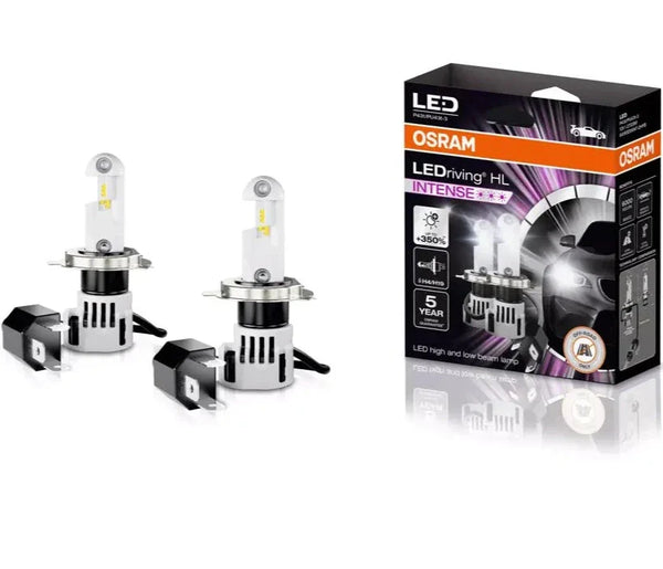 Osram LEDriving HL Intense H4 LED conversion kit for halogen - 64193DWINT-2HFB with up to 350% more brightness and active cooling.