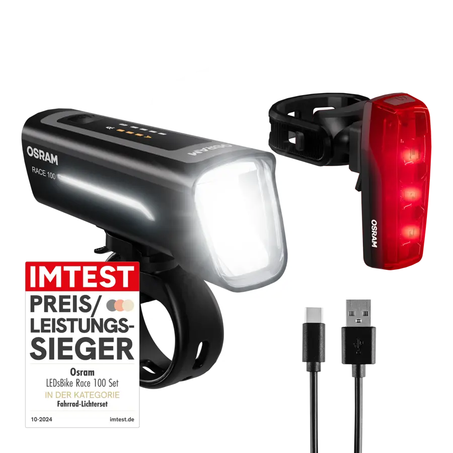 osram fahrradbeleuchtung OSRAM LEDsBIKE RENNSET 50 / 80 / 100