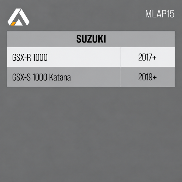 MLAP15 Suzuki fitment table