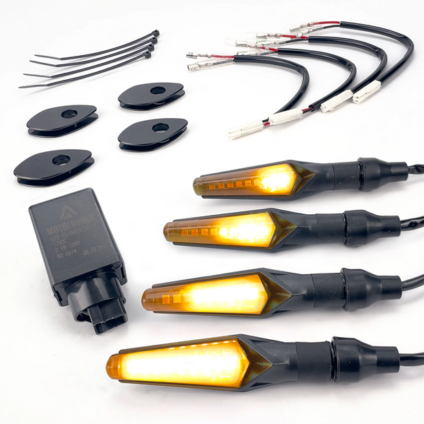 Honda CBR600RR (2007-2016) complete LED Turn Signal kit | Sequential | Super-Bright | Tinted Lens | Motorcycle Flasher Indicator