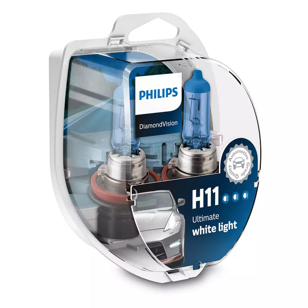 Philips DiamondVision H11 | Ultieme witte halogeenlampen | 12362DVS2