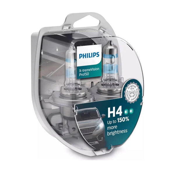 Philips X-tremeVision Pro150 H4 | meer heldere halogeenlampen | 12342XVPS2