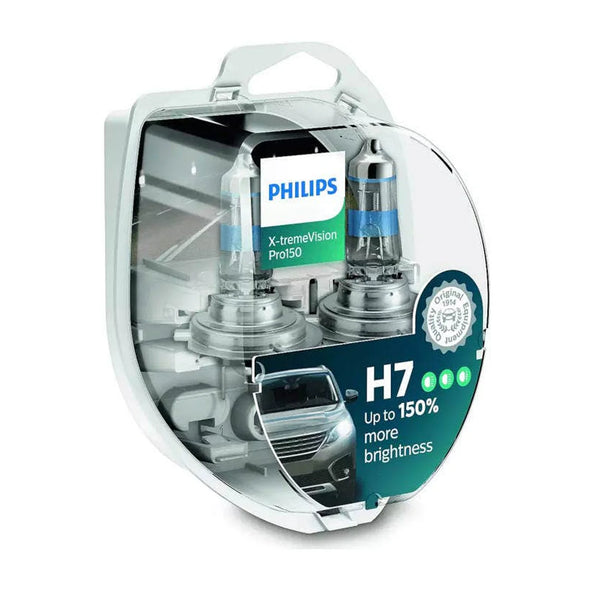 Philips X-tremeVision Pro150 H7 | more brightness halogen bulbs | 12972XVPS2