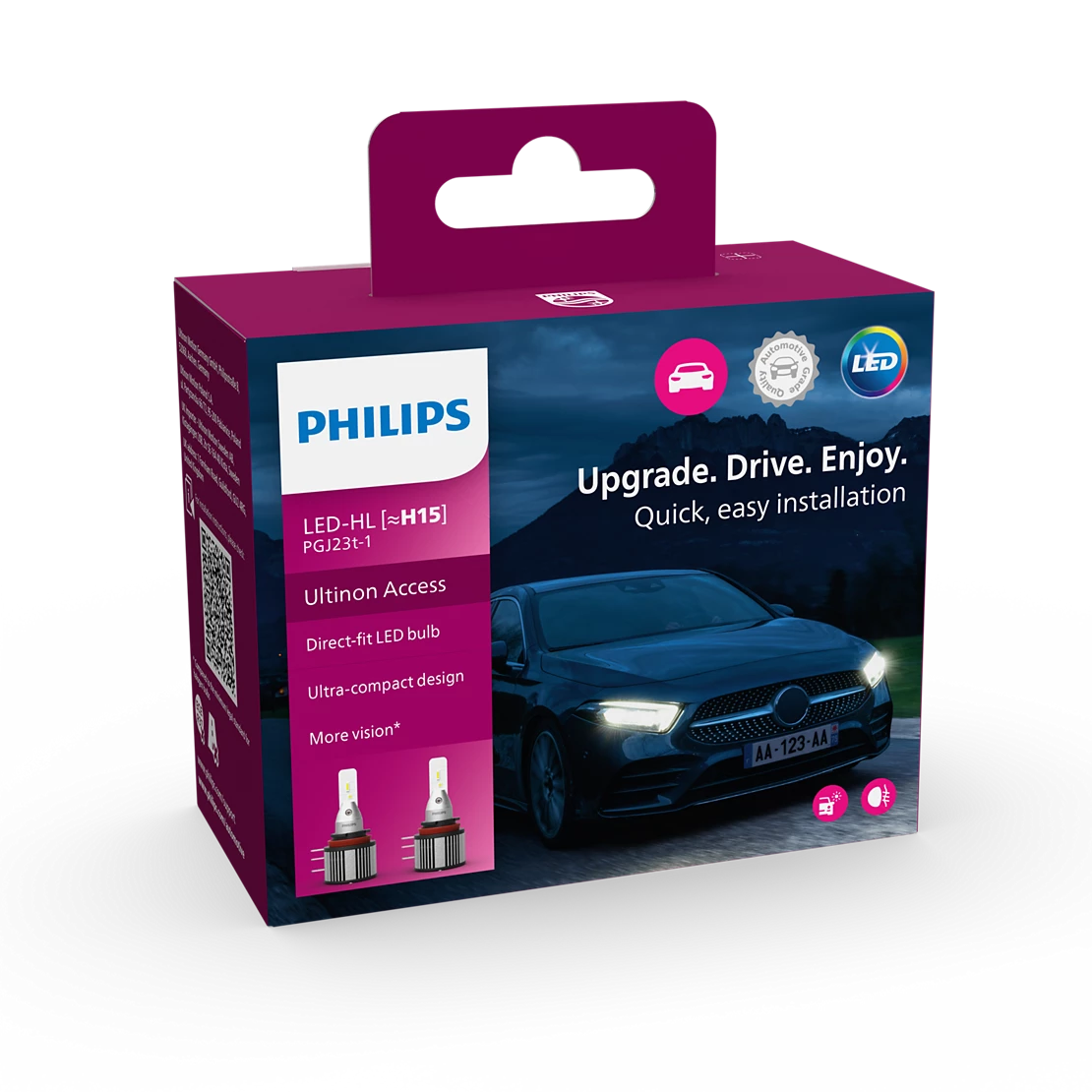 Philips H15 LED ultinon access box with 2 bulbs