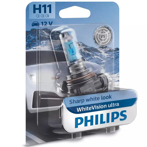 Philips White Vision Ultra 12362WVUB1 high performance halogen bulb with shapr white look