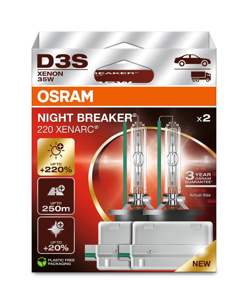 NEW 2024 Osram D3S Xenarc Night Breaker Laser next gen 66340XN2 xenon HID bulbs