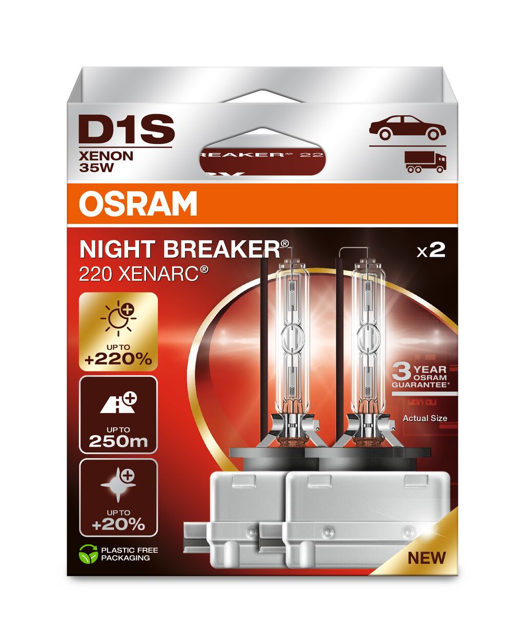 NEW 2024 Osram D1S Xenarc Night Breaker Laser Next gen 66140XN2 xenon HID bulbs