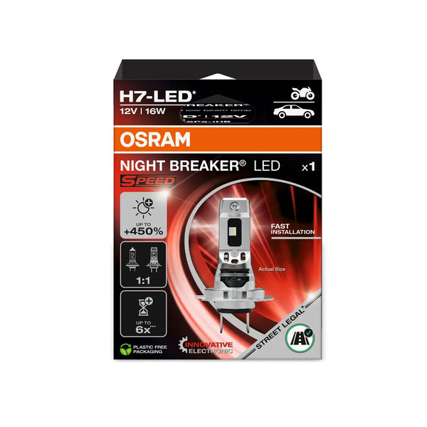Osram NIGHT BREAKER® LED SPEED H7 450 LED conversion for halogen headlights - Street legal - 64210DWNBSP-2HB