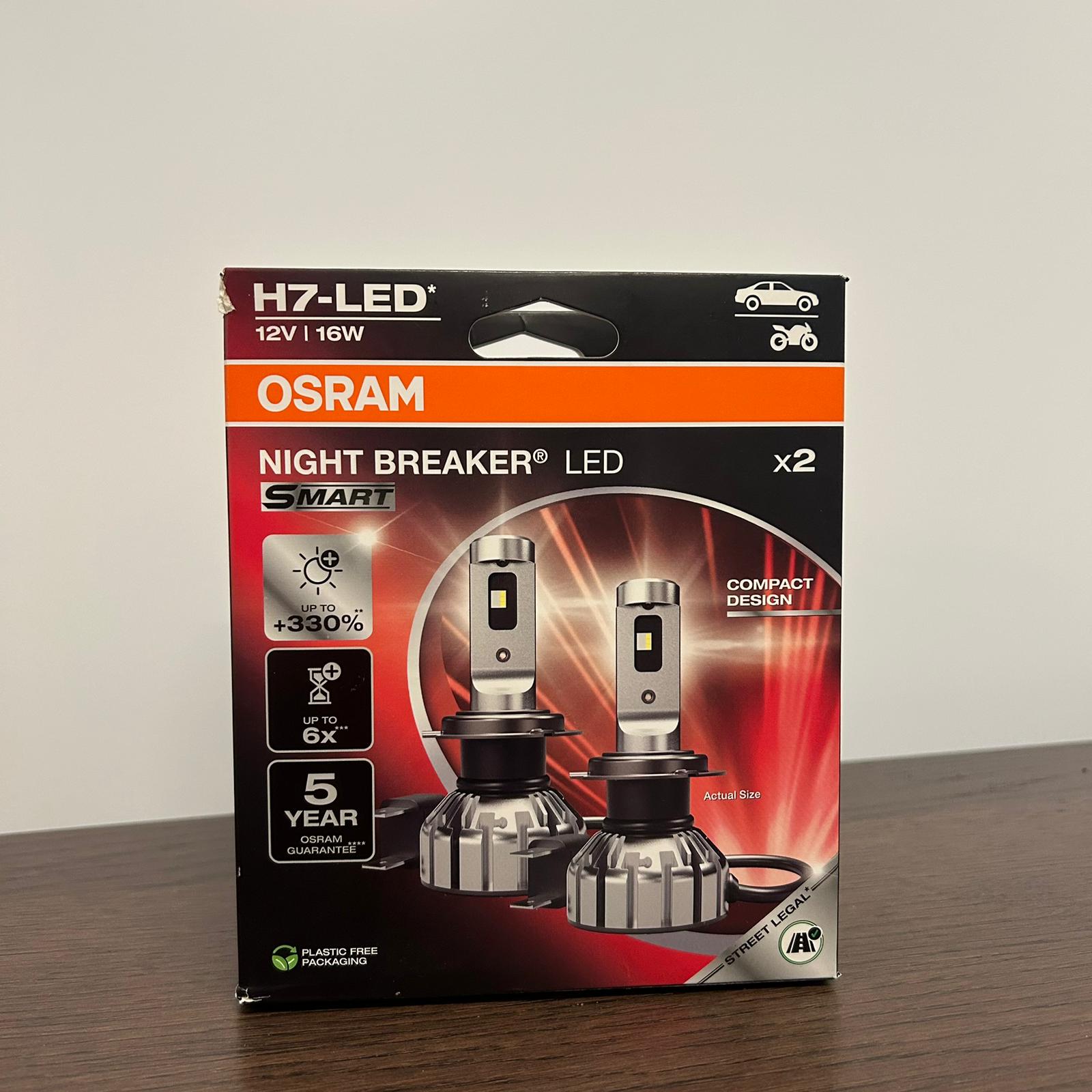Osram NIGHT BREAKER® H7 LED SMART conversiekit voor halogeen - Straatlegaal - 64210DWNBSM-2HB - Set