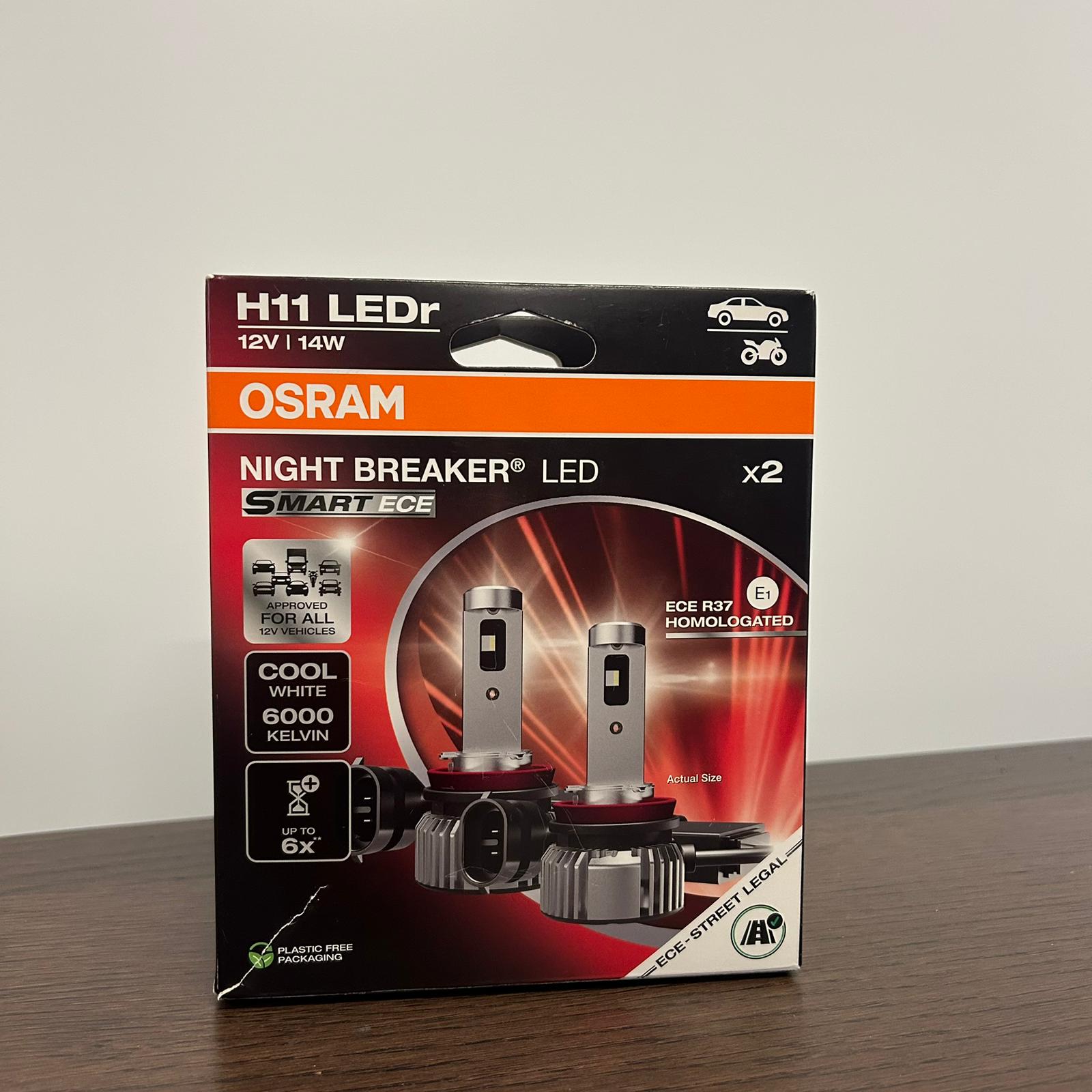 Osram NIGHT BREAKER H11 LED SMART ECE conversiekit - Straatlegaal - 64211DWNBSM-ECE-2HB - Set