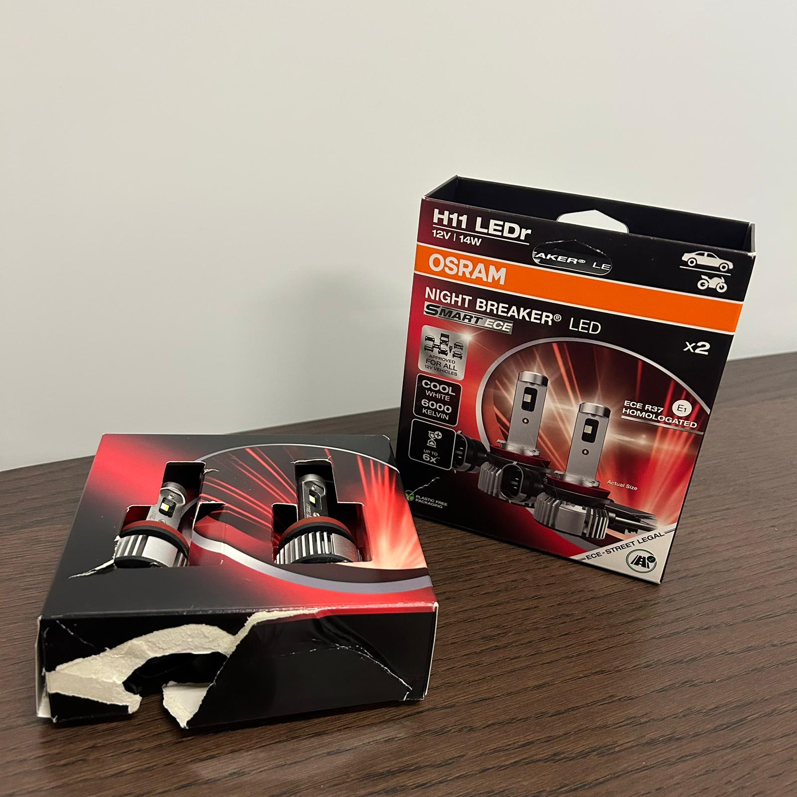 Osram NIGHT BREAKER H11 LED SMART ECE conversiekit - Straatlegaal - 64211DWNBSM-ECE-2HB - Set