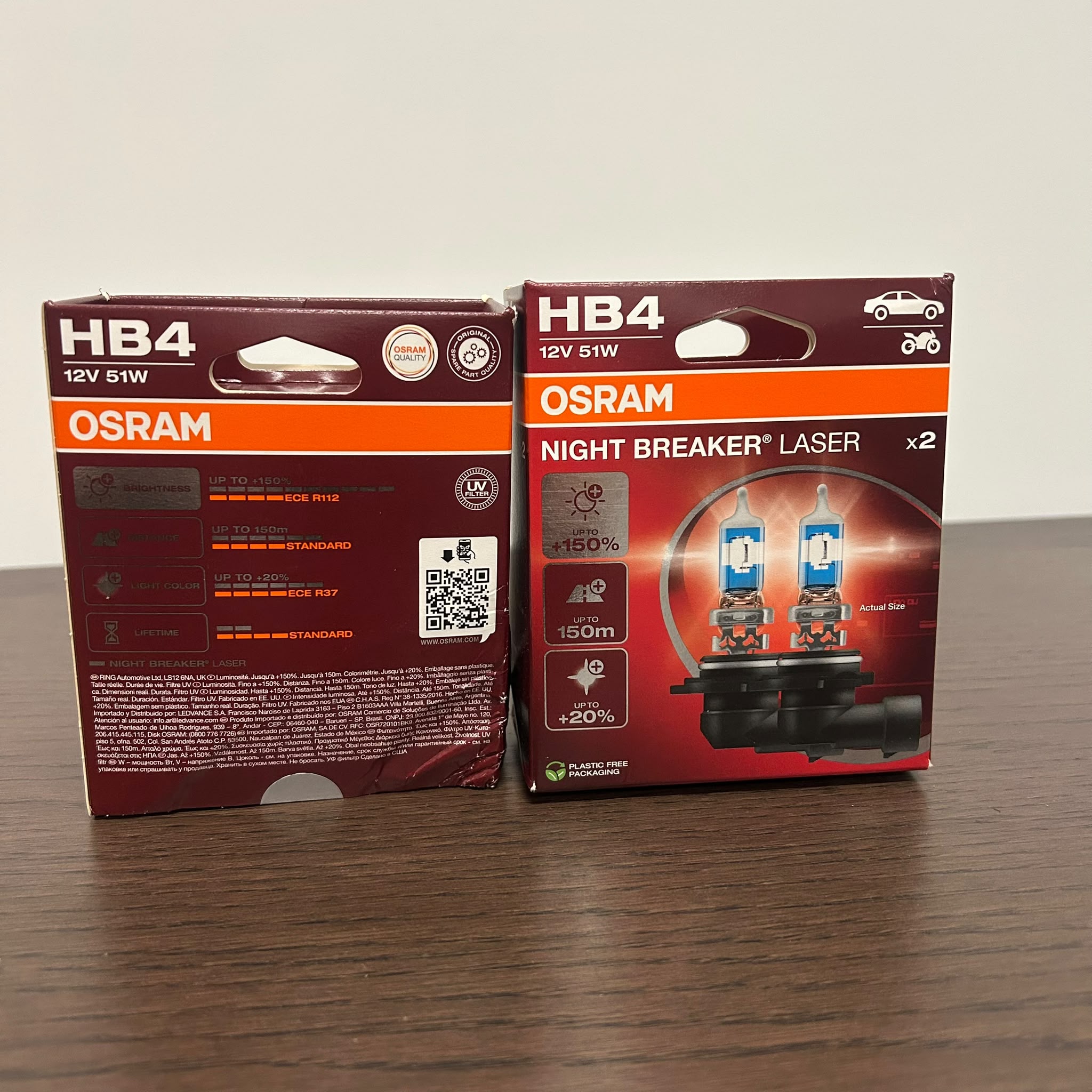 [BARGAIN] Osram Night Breaker laser HB4/9006 Halogen bulbs 9006NL-2HB (outlet)
