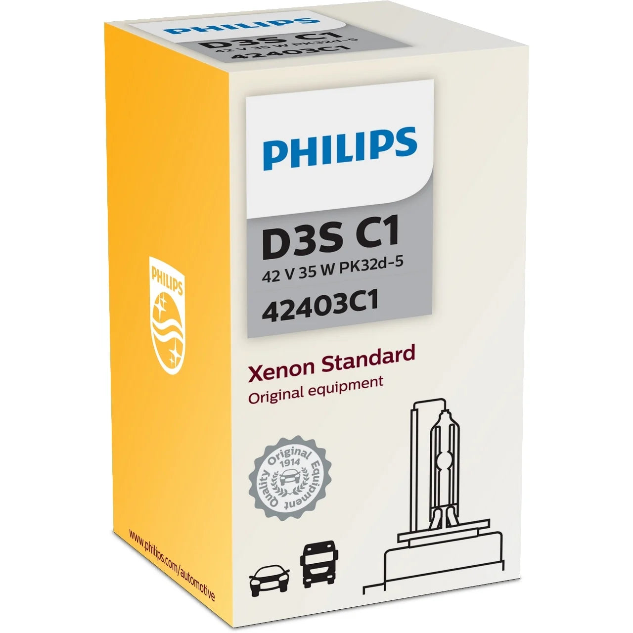 Ampoule au xénon Philips Xenon standard D3S de haute qualité remplacement OEM | 42403C1