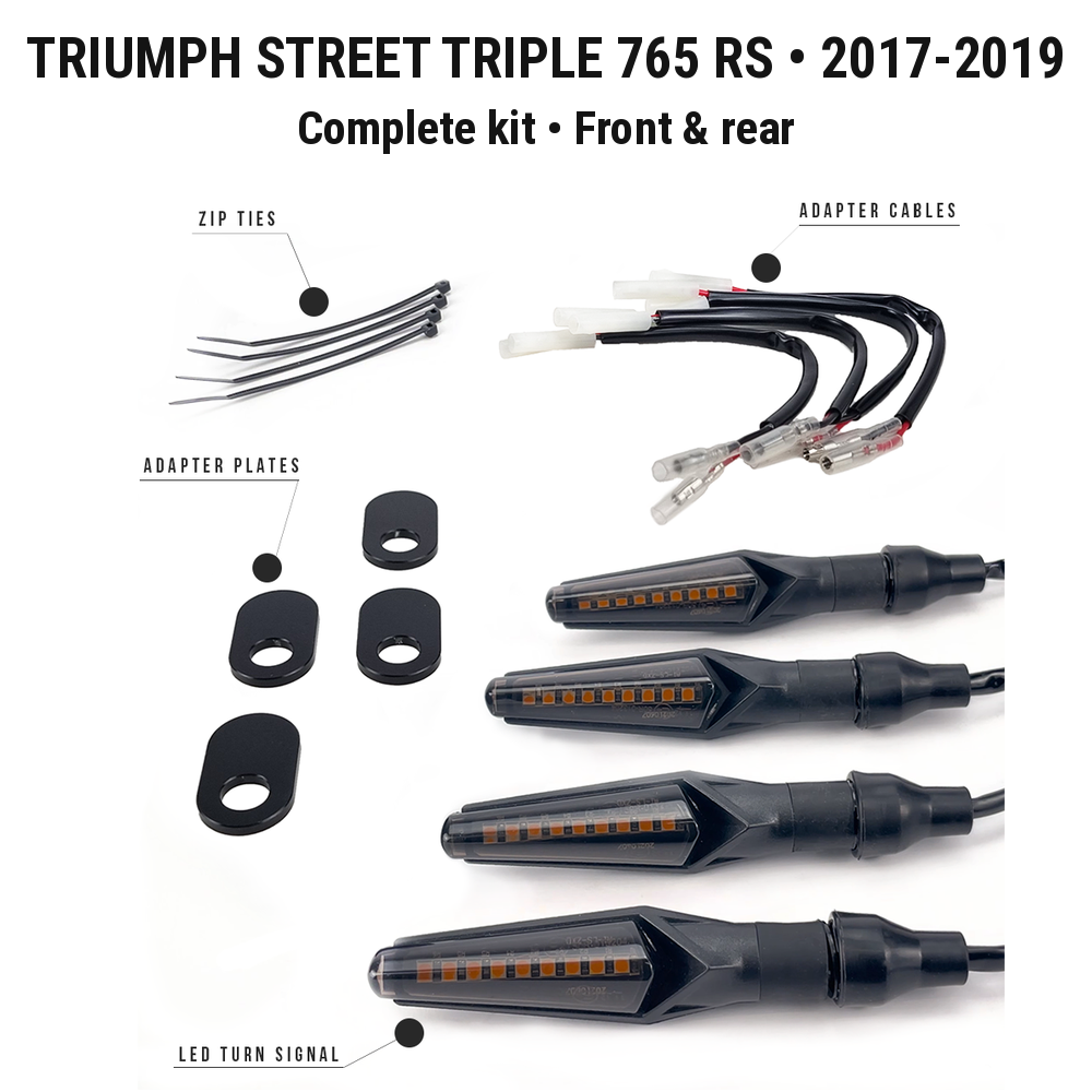 Triumph Street Triple 765 RS (2017-2019) complete kit • Front & rear with labelled parts