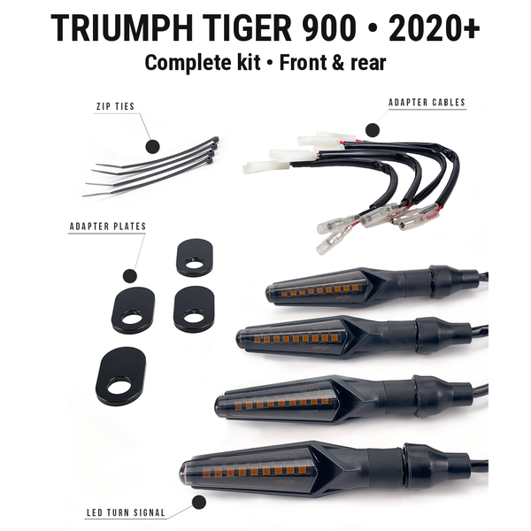 Triumph Tiger 900 (2020+) complete kit • Front & rear with labelled parts