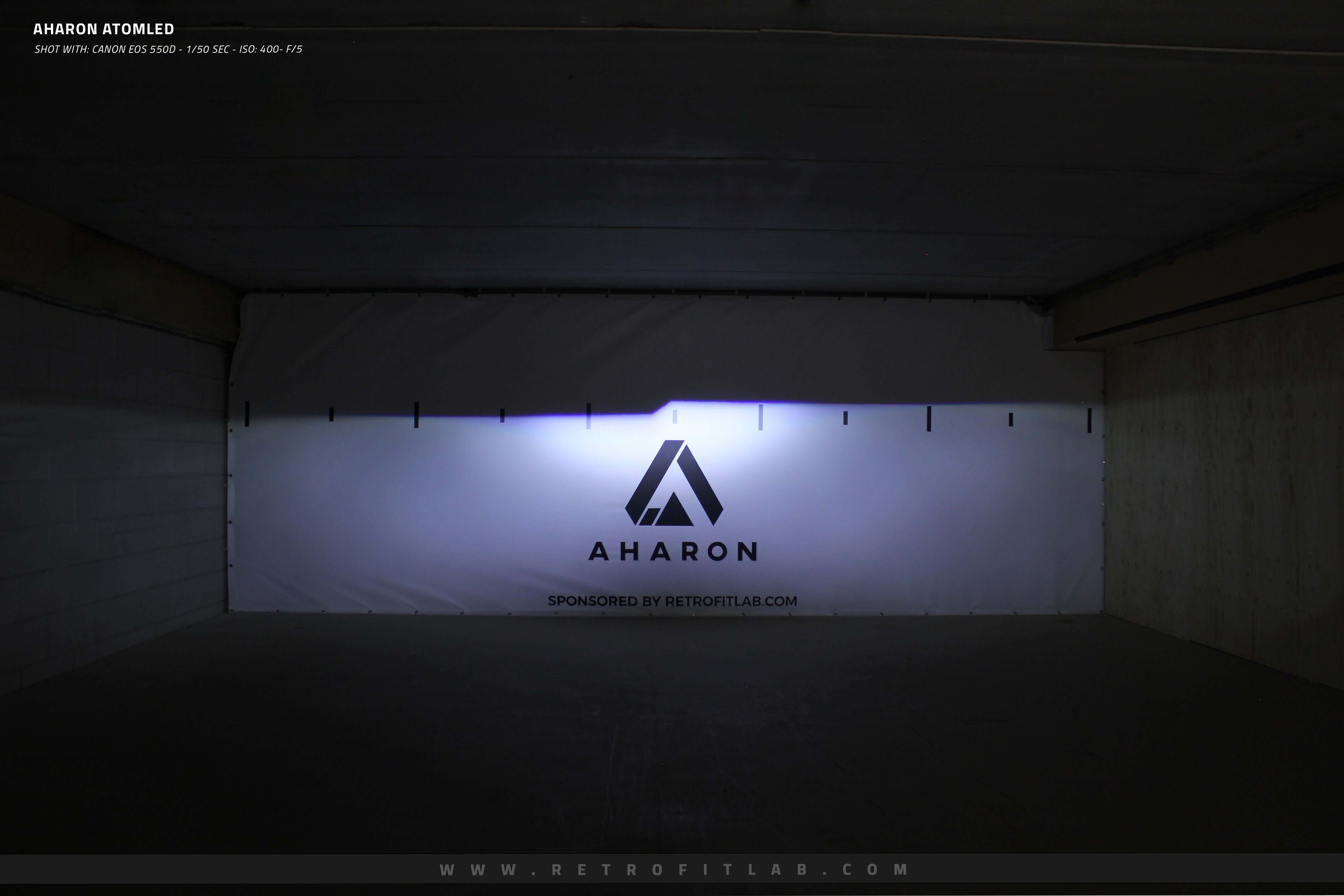 Aharon bi-led projector AtomLED X2 Retrofitlab low beam output
