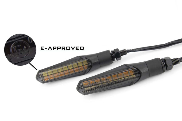 Clignotants séquentiels à LED Kawasaki Z300 avec feu de position et feu stop - kit de 4 pièces