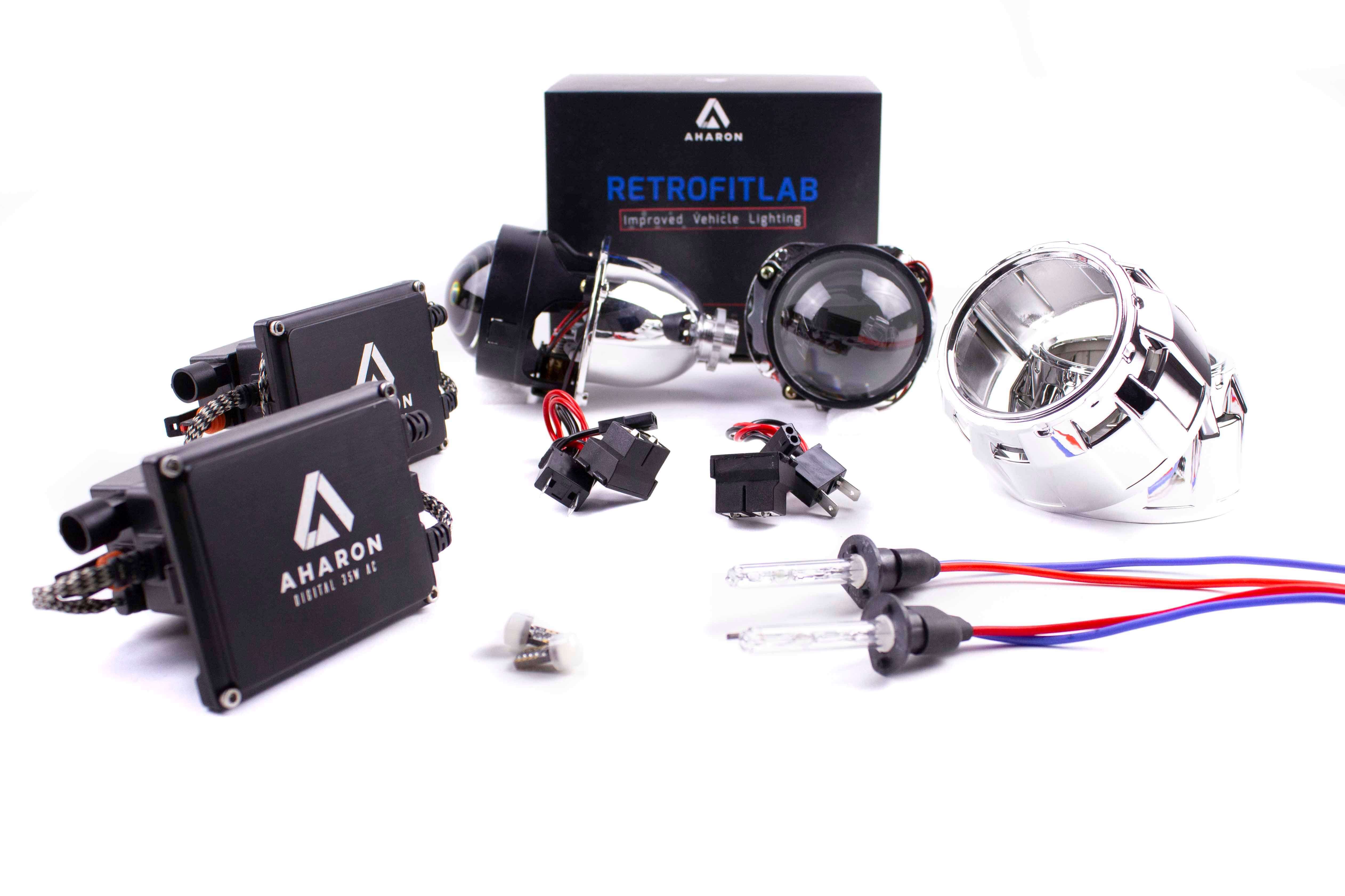 Mini H1 Bi-xenon HID projector headlight upgrade kit to convert halogen to  bi-xenon HID
