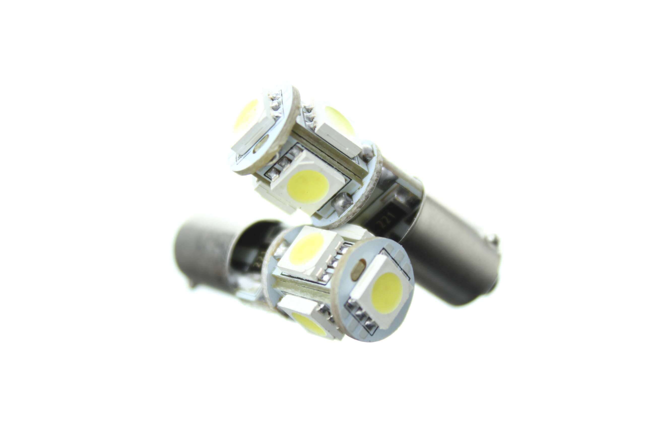 H6w 433 434 Led White Parking Light Side Light Bulbs Super Ice Xenon Bax9s  Hid