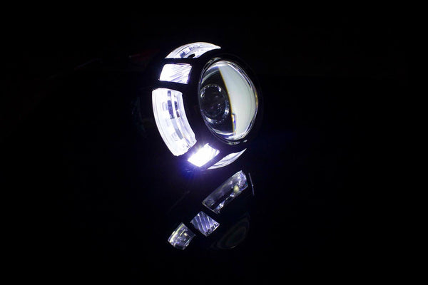 Panamera Black - LED DRL shroud for your HID xenon or LED retrofit