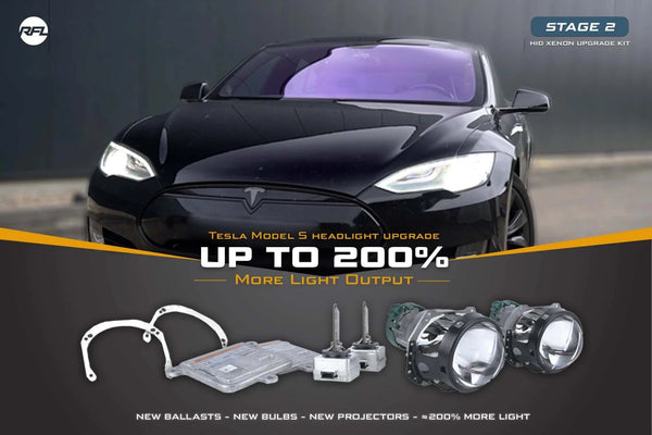 Tesla model S 12-16 - Stage 2 - bi-xenon koplamp reparatie & upgrade kit voor xenon HID koplampen