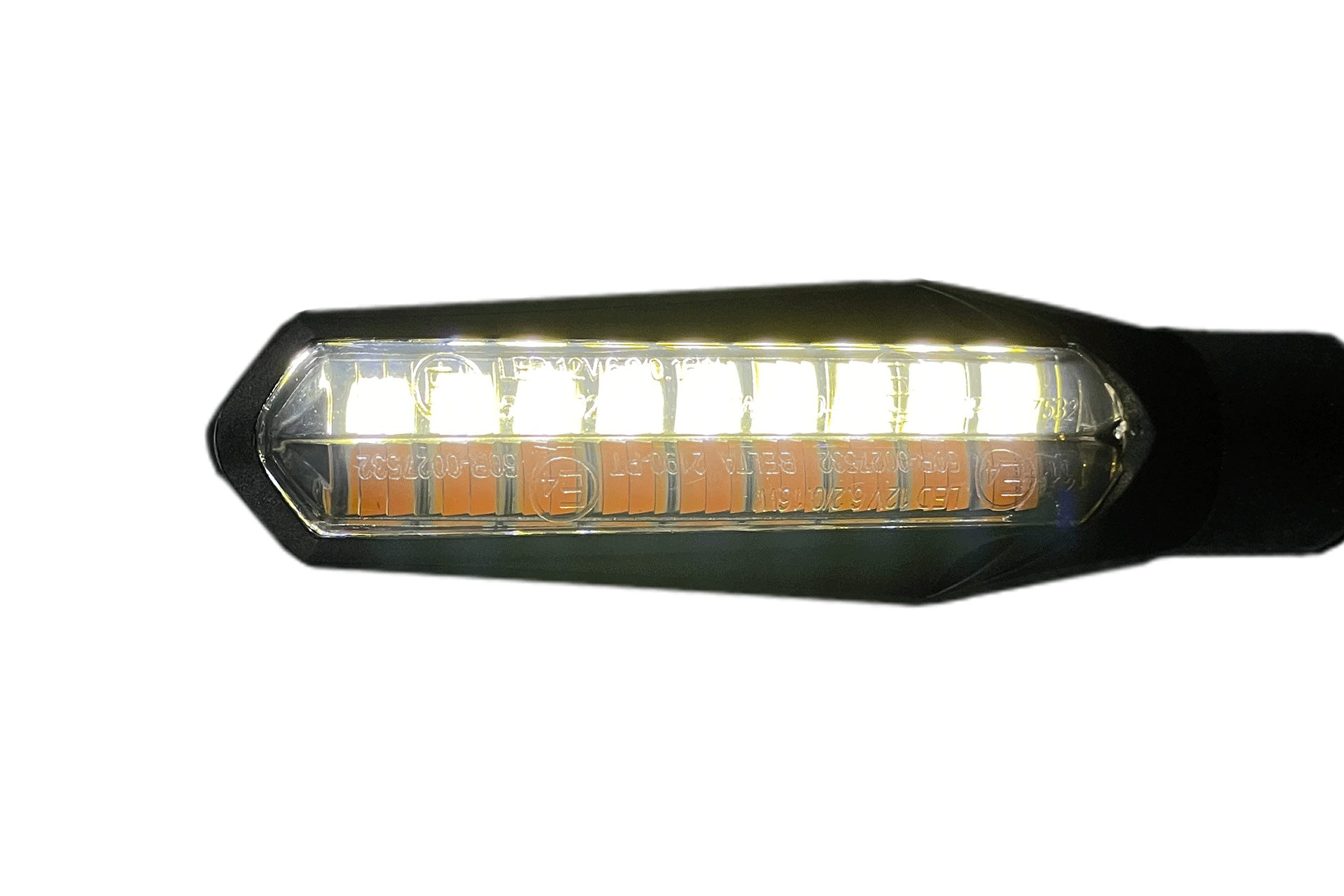 Sequential motorcycle LED turn signal effect (flowing indicator)