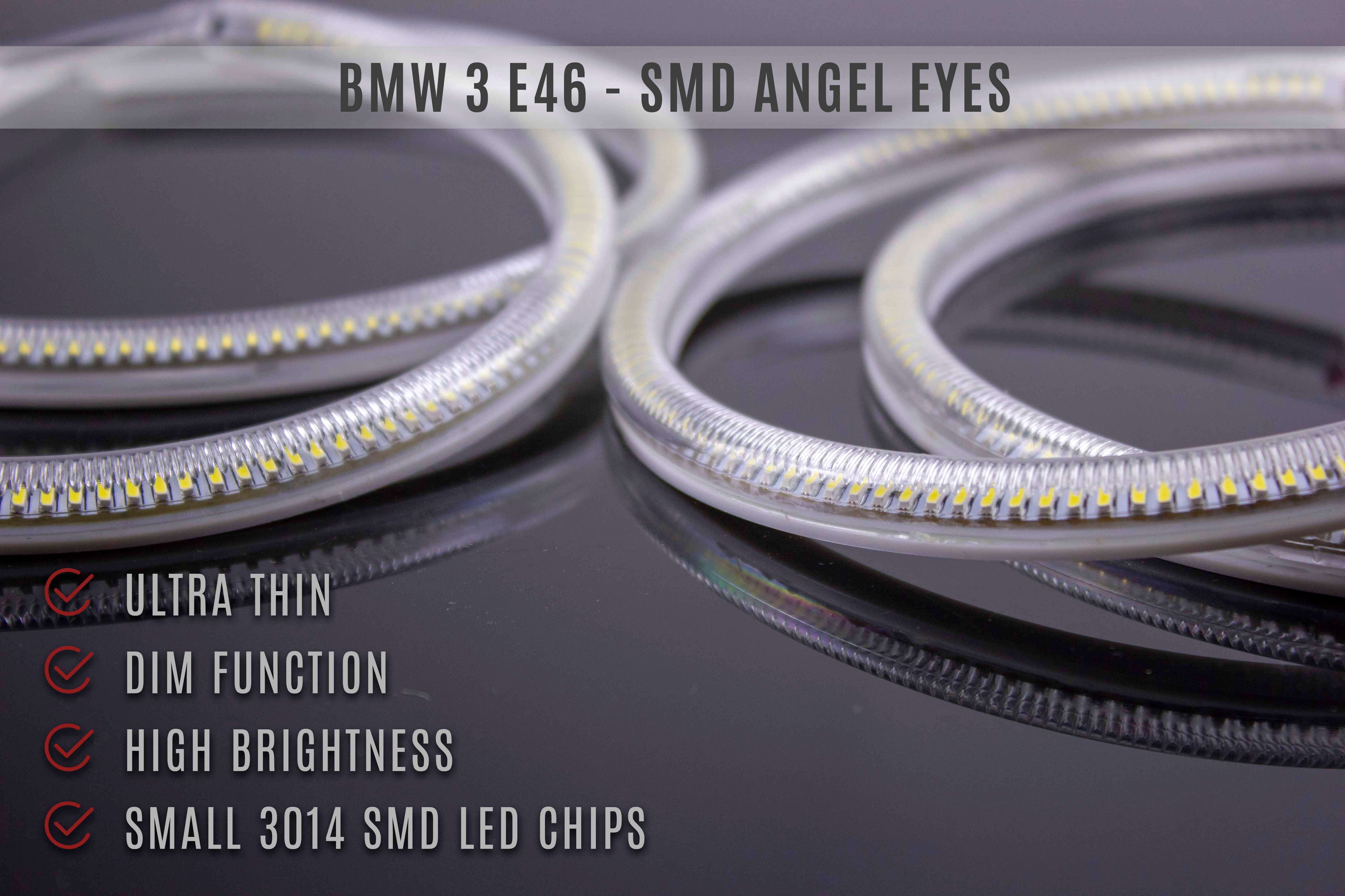 Super bright BMW 3 E46 SMD LED Angel Eyes