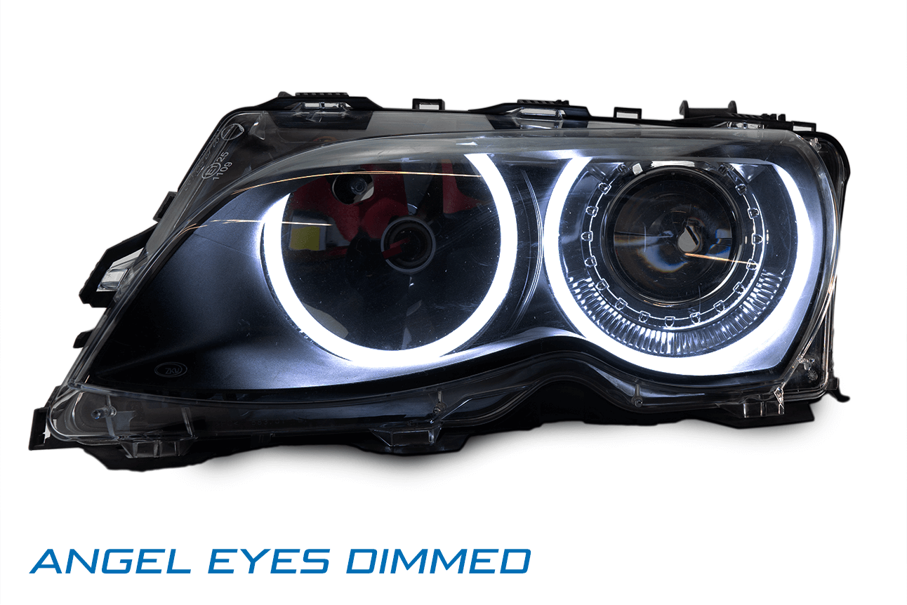 BMW 3 E46 LED Angel Eyes Cotton with DRL and Turn Signal / switchback