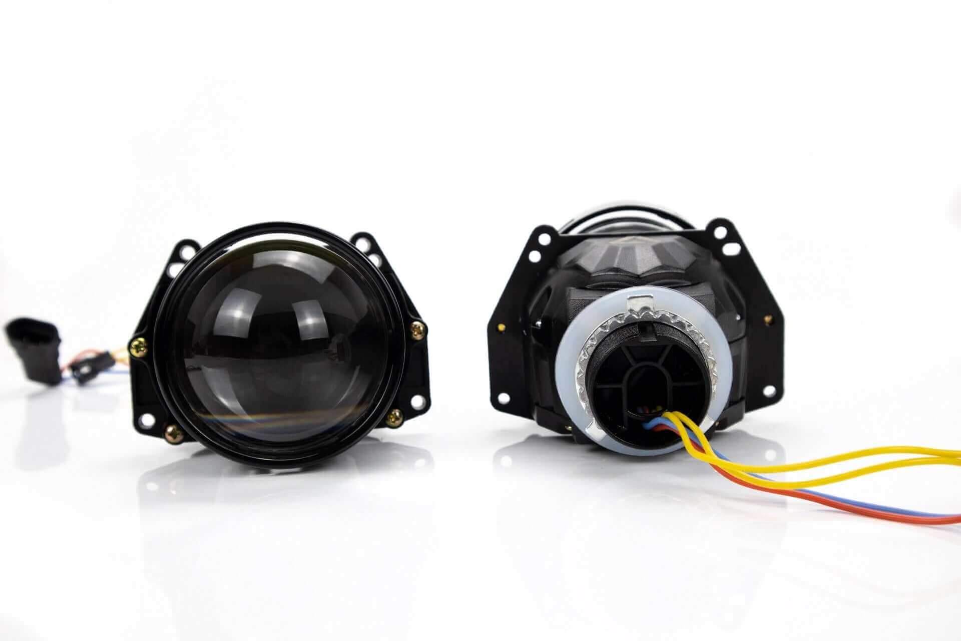 Bi-led retrofit headlight projectors